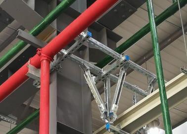离石该抗震支架的整体式支吊架结构协调性好